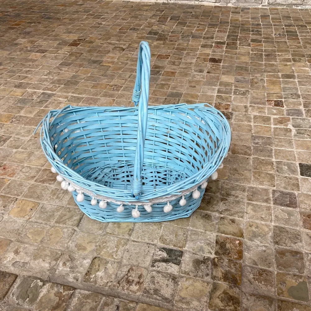 Blue woven basket